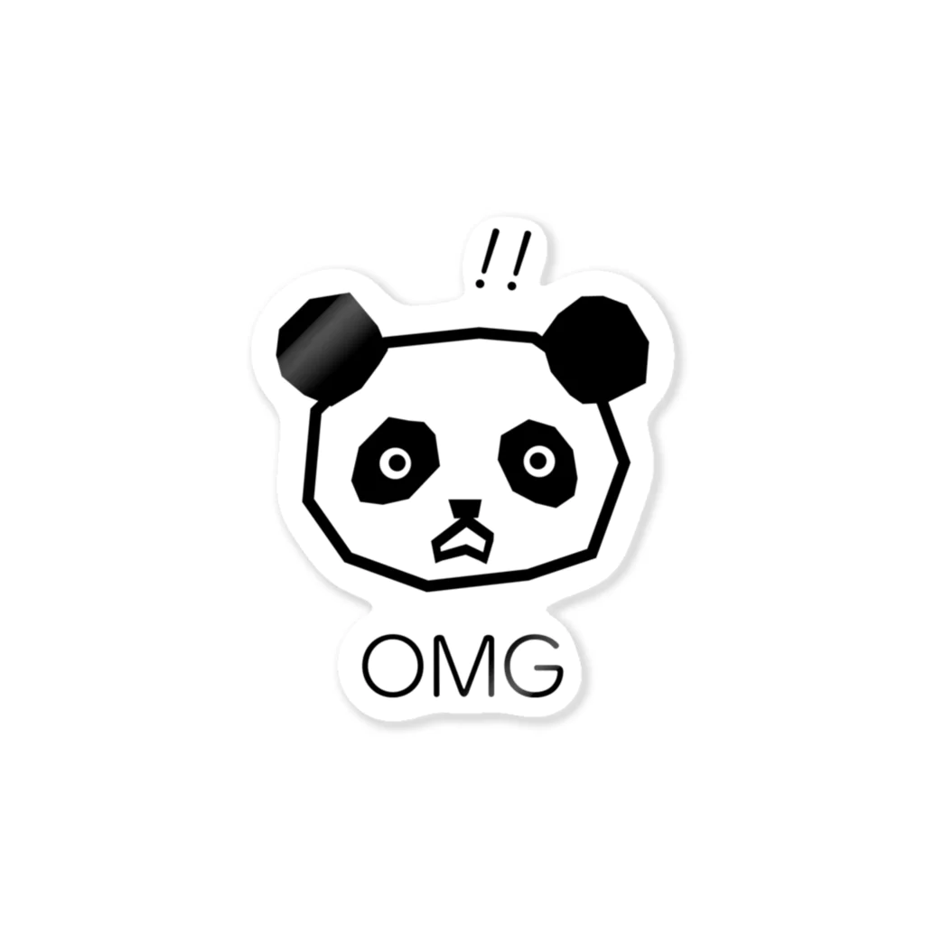 oofuchiのOMG-panda （オーマイガー！パンダ） Sticker