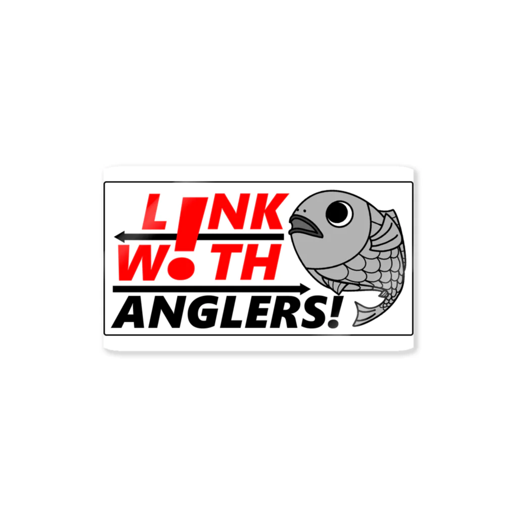 短竿五目格闘技戦 公式ショップのL!NK W!TH ANGLERS! 公式ステッカー Sticker