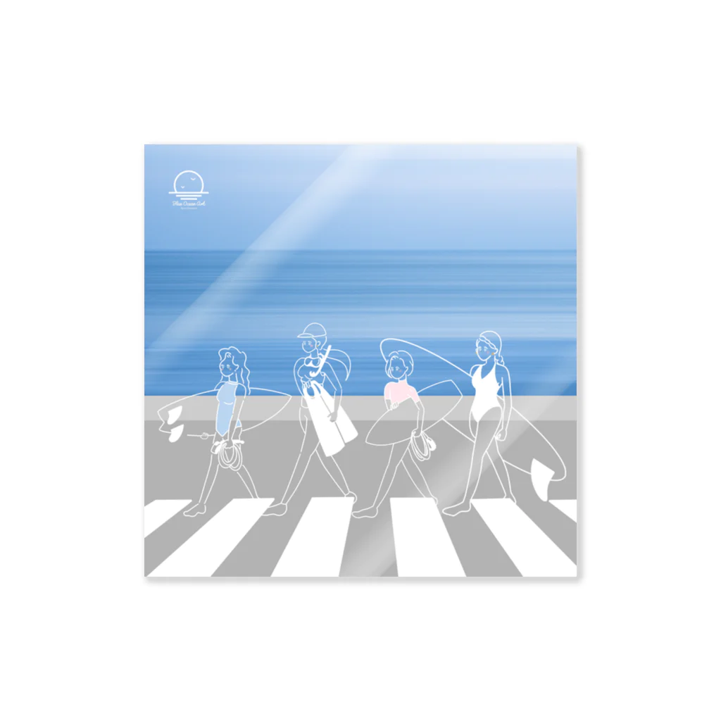 Blue Ocean Artの早朝 Sticker