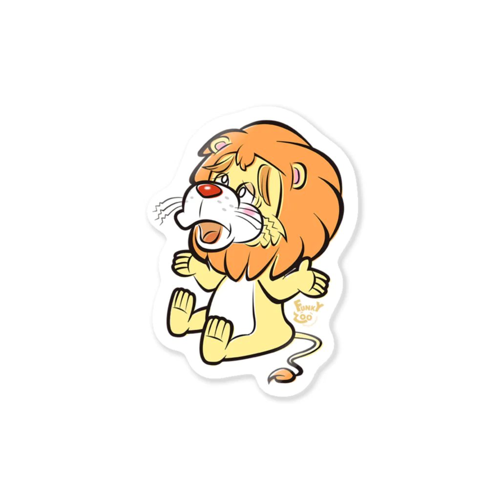 やまもとしんじのライオン 〜FUNKY ZOO〜 Sticker