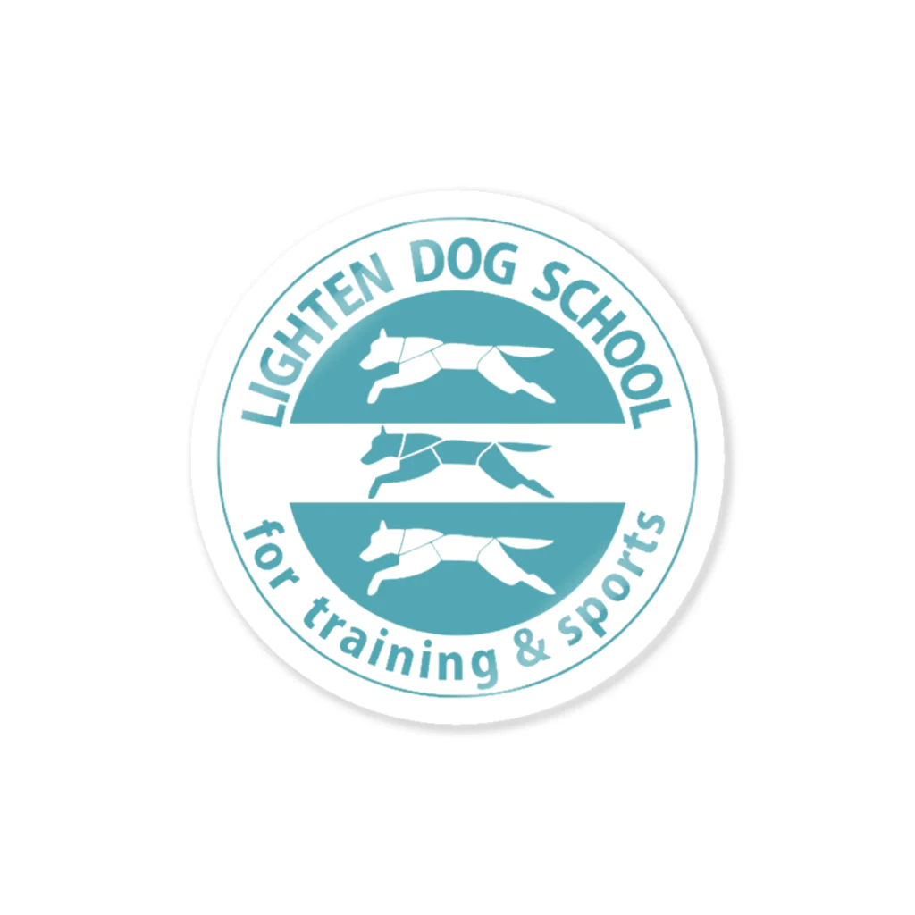 LIGHTEN DOG SCHOOLのライトンドッグスクール　丸ロゴ① Sticker