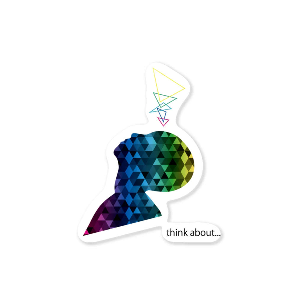 mosh&chipsのthink about... Sticker