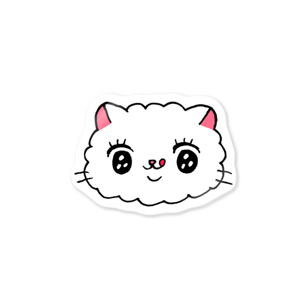 あいむのしろねこ あけ美のステッカー Sticker