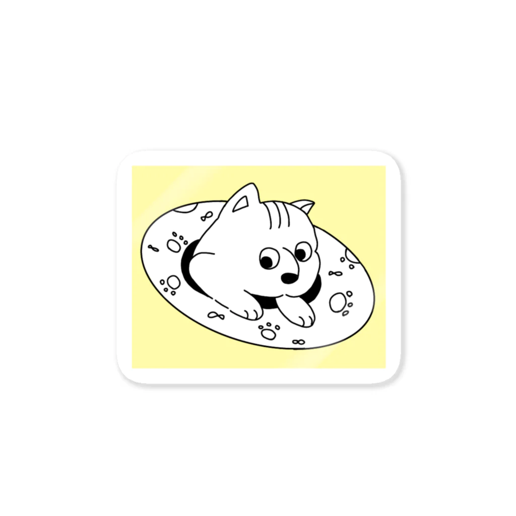 えびふらいのうきわねこ Sticker