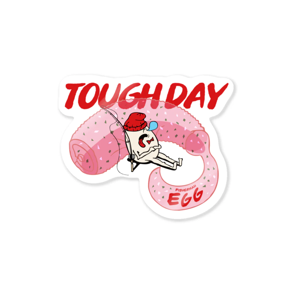 FISHERMAN EGGのEGG YUDETAMA TOUGH DAY Sticker