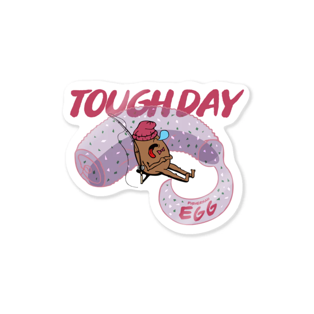 FISHERMAN EGGのEGG KUNTAMA TOUGH DAY Sticker