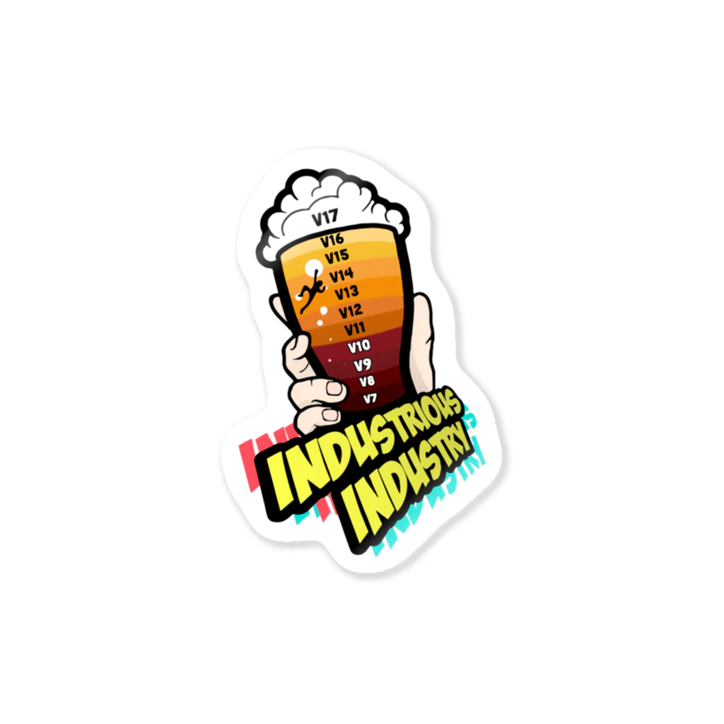 industrious industryのMORE & MORE ステッカー