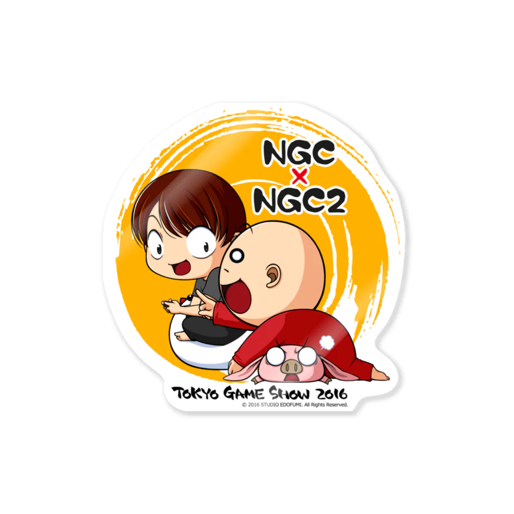 スタジオNGC　オフィシャルショップのぷにぽよ（NGC2） 作『TGS出展記念イラスト』 ステッカー