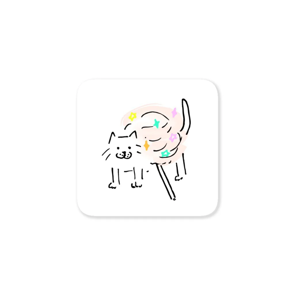 malmal_createのねこわたあめ Sticker