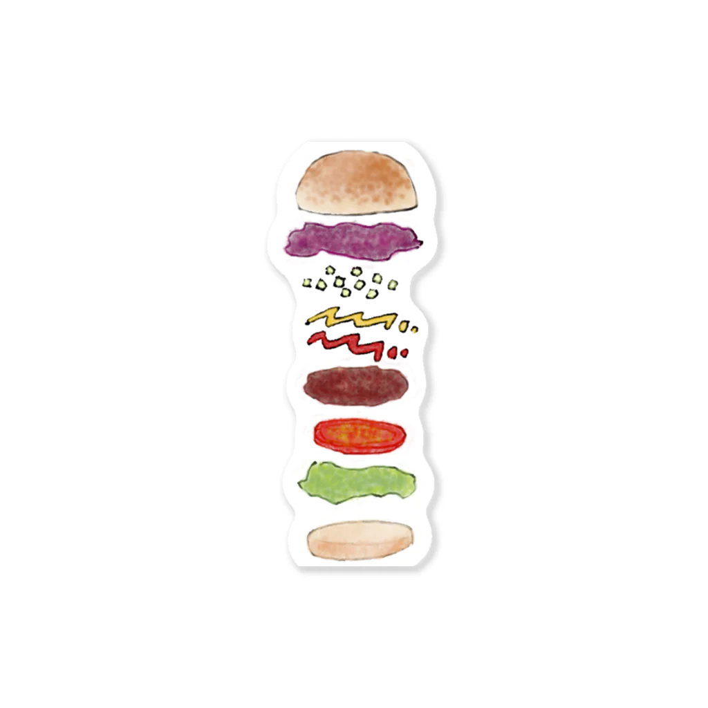 気ままに創作　よろず堂のハンバーガー Sticker