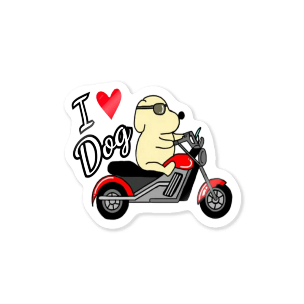 クソ犬SHOPのハーレー犬 Sticker