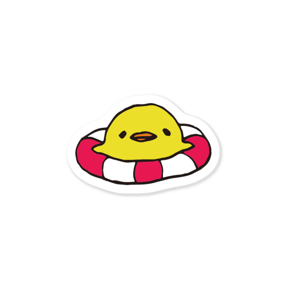 kokos_worksの浮き輪ぷかぷか こっこちゃん Sticker