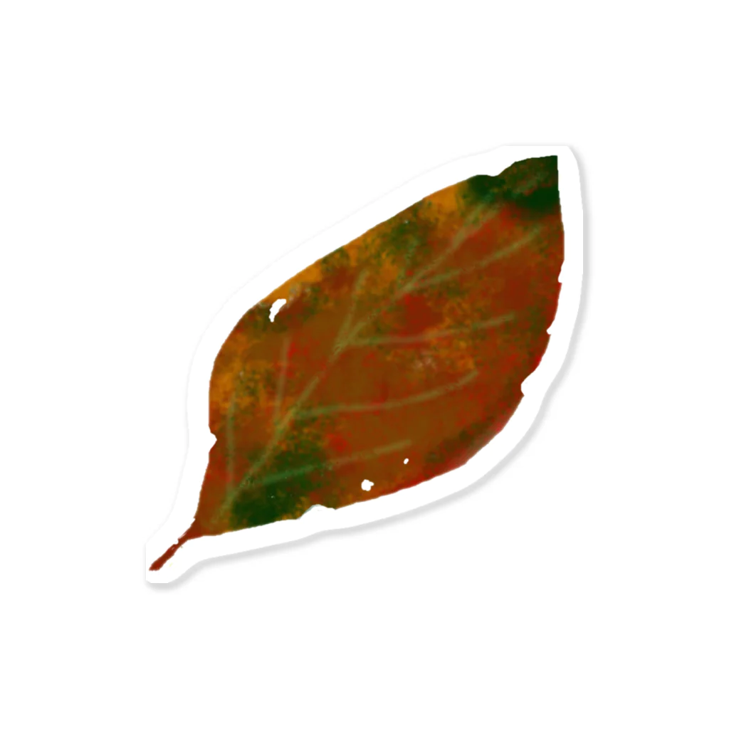 Qsarkの枯れ葉一枚 Sticker