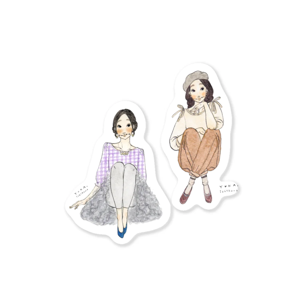 Matsuda Yuka（Ishikawa）の春色に揺れるⅡ／きみが澄ますと秋がささやく Sticker