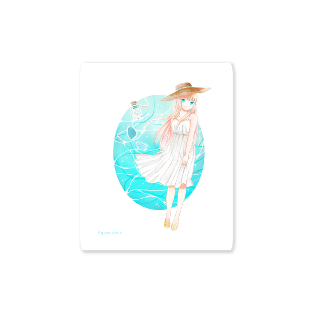 Sui-sai worksのAquamarine  Sticker