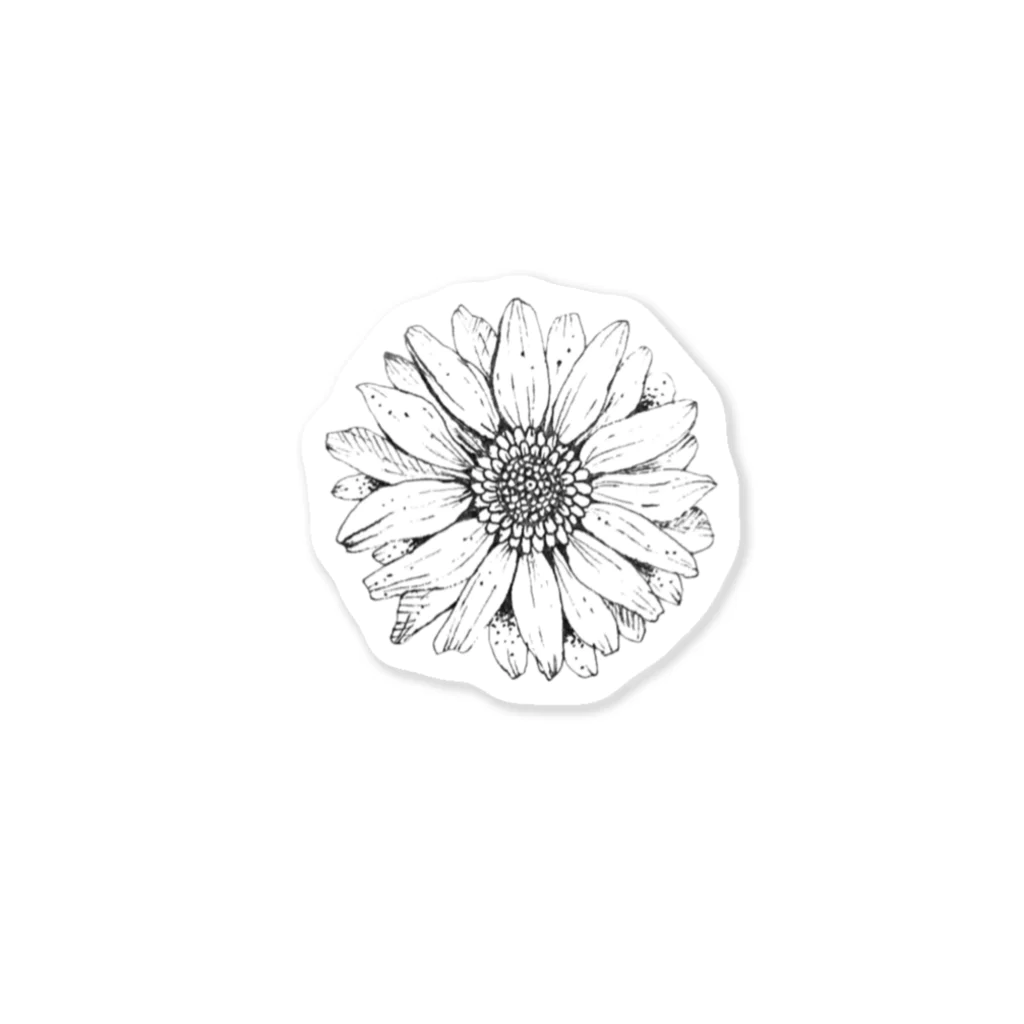 絵を描くぴーやのGerbera Sticker