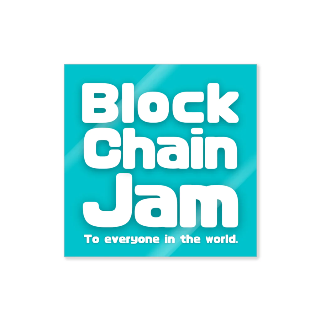 BlockChainJamのBlockChainJamステッカー（ブルー） ステッカー