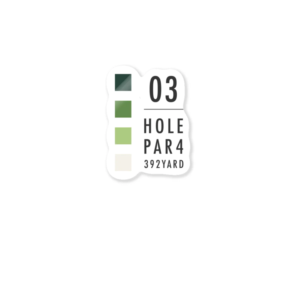 GOLF DESIGN ITEMSのHOLE.3 Par4 스티커