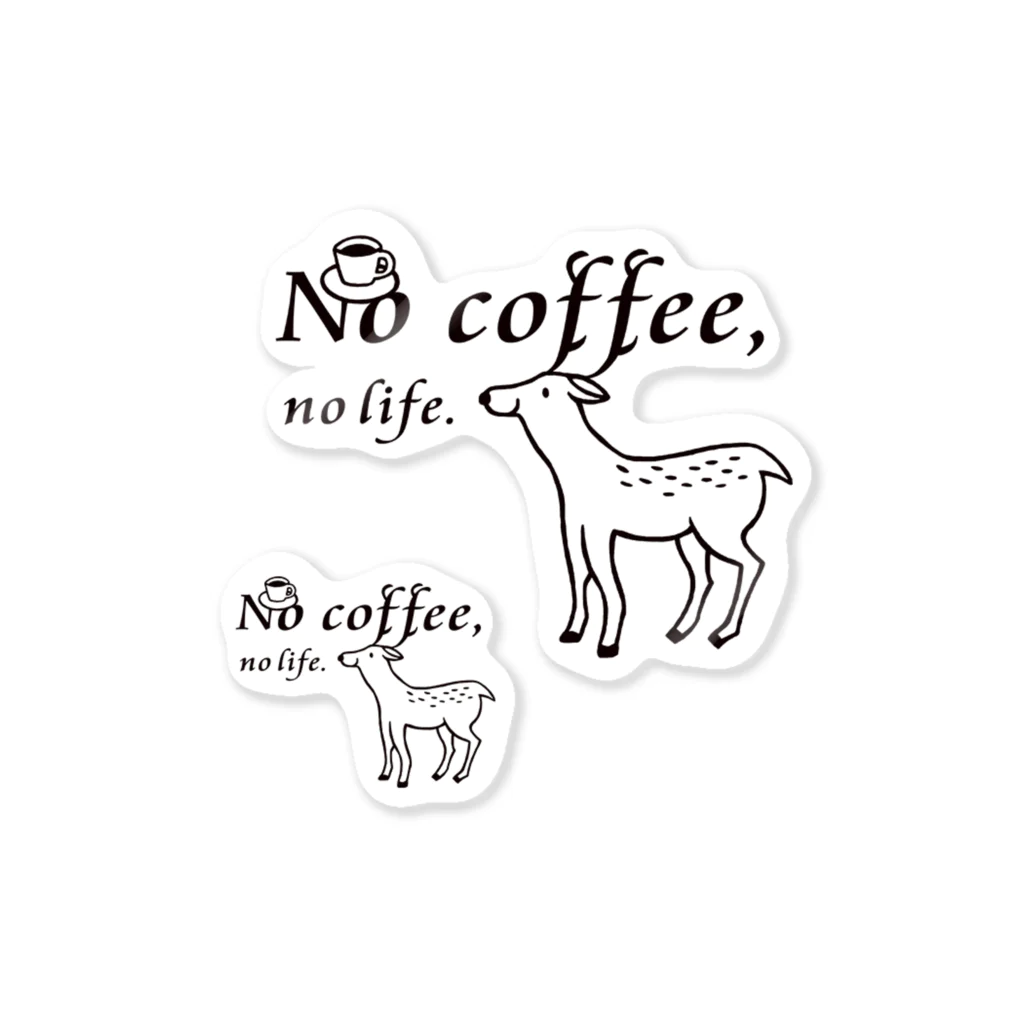 カフェ・キラクのNo coffee,no life.ST2 Sticker