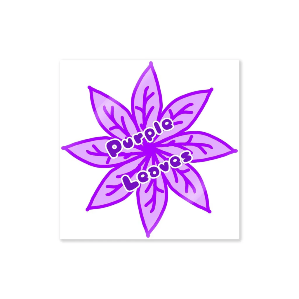 HAKOCHINのPurple Leaves Sticker