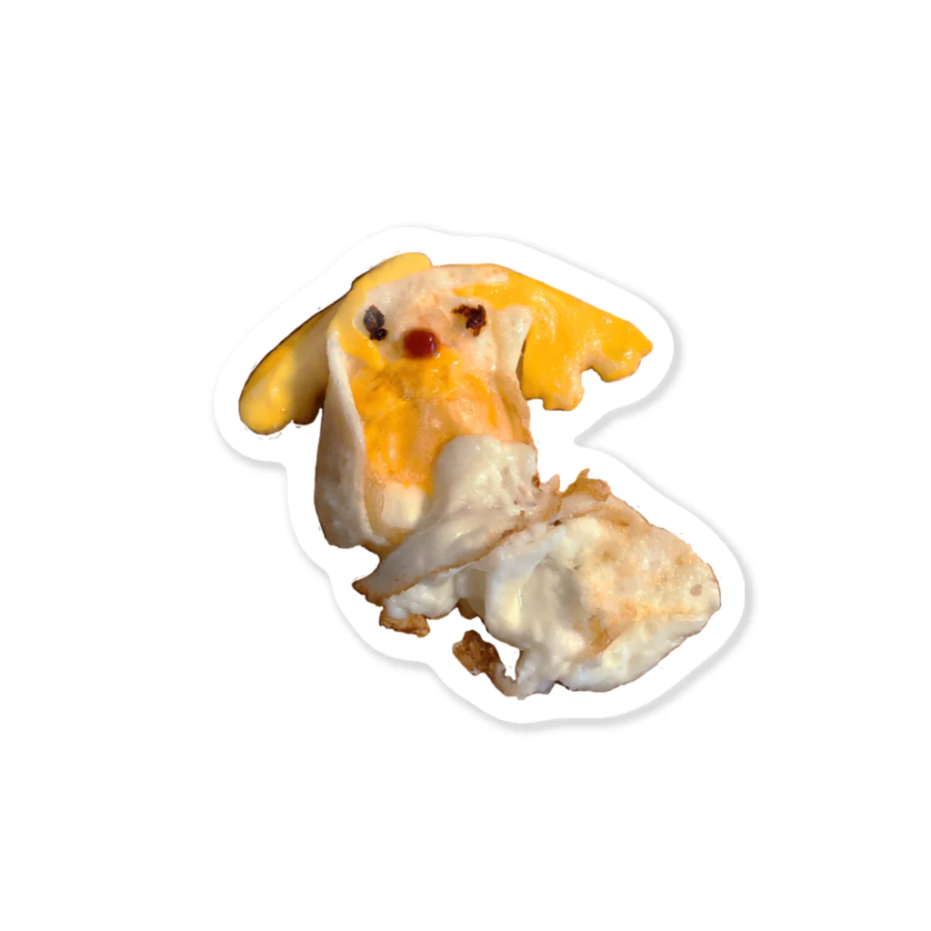 リラックスバッテリーの目玉焼き犬 Sticker