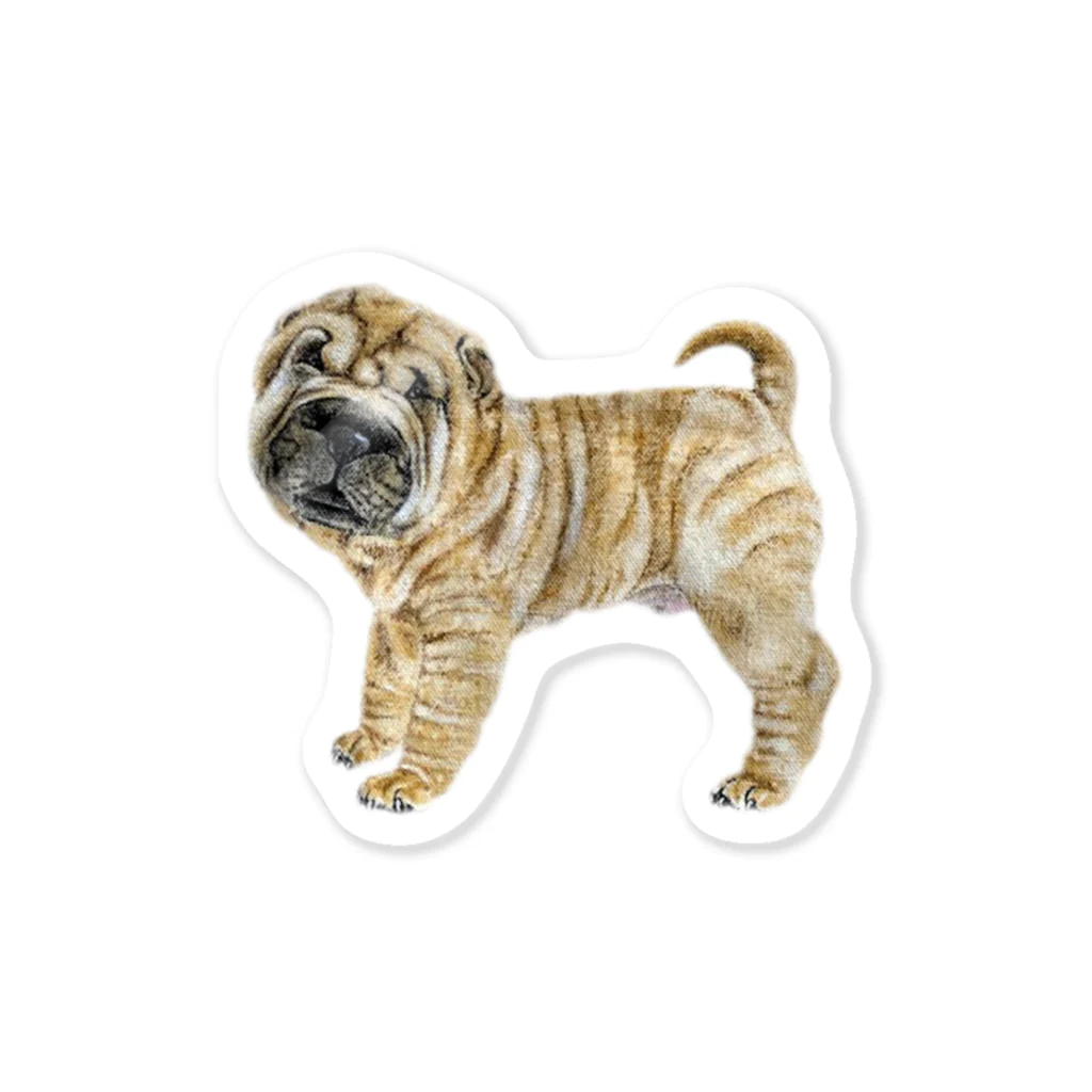 Animal Familyのチャイニーズシャーペイ　(犬） Sticker