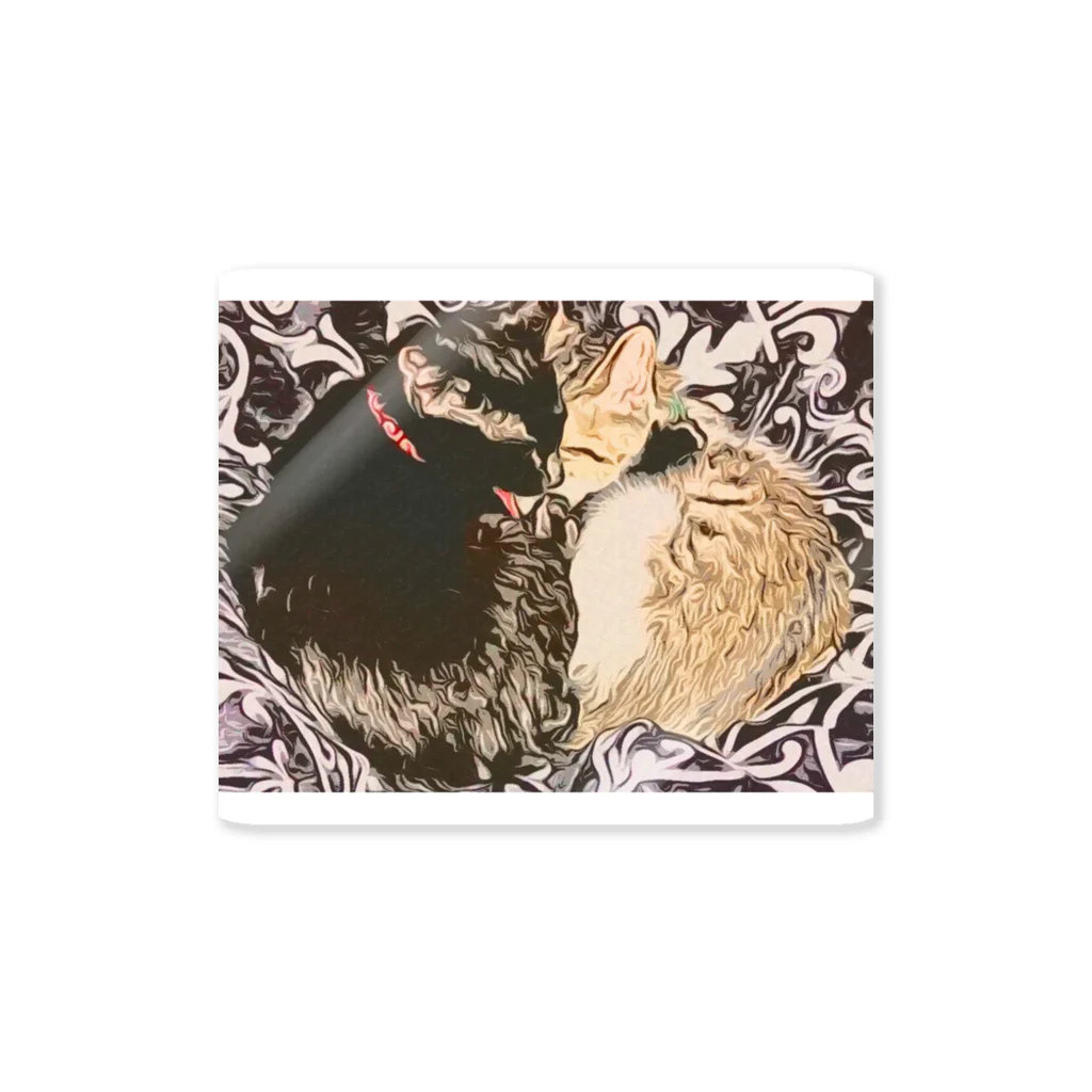 3Nyan's Mom 〜猫グッズ屋さん〜の仲良し子猫 おひるね Sticker