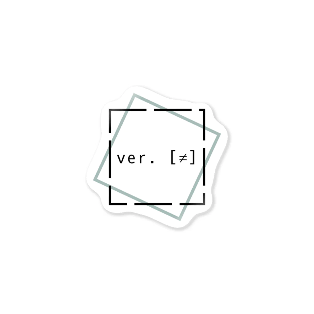 ver.[≠]のver.[null / logo] ステッカー