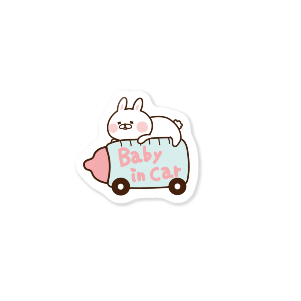 おからドーナツのアトリエのbaby in car【ベビーインカー】 Sticker