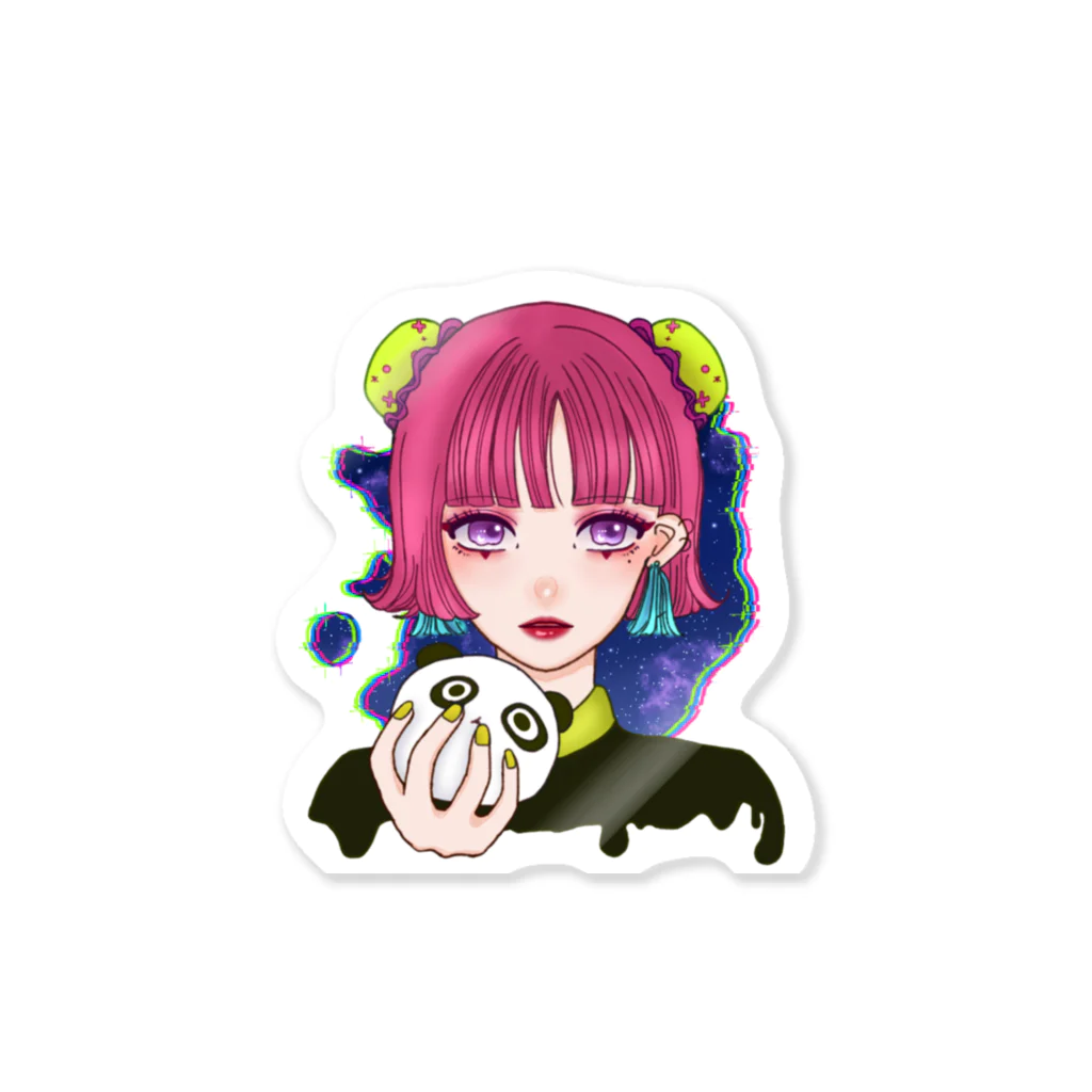 バブル の ショップの中華ピンク Sticker