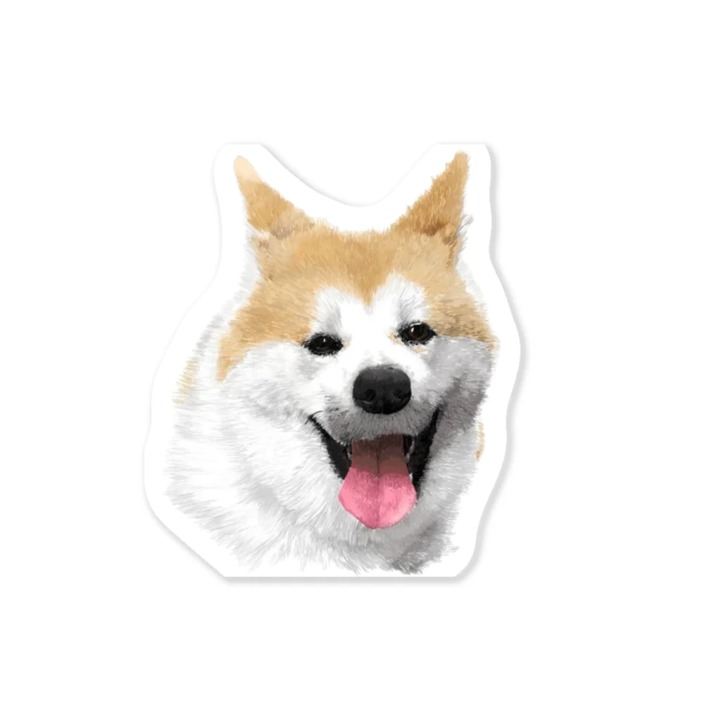 lua-kenの秋田犬のこむぎちゃん Sticker