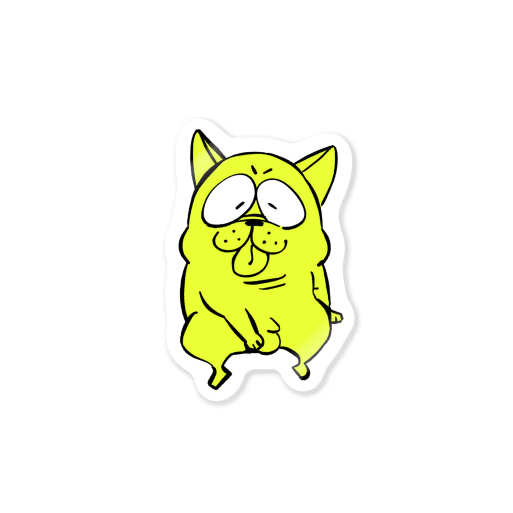 はなぺちゃよんそくほこうのこねこねイエロー Sticker