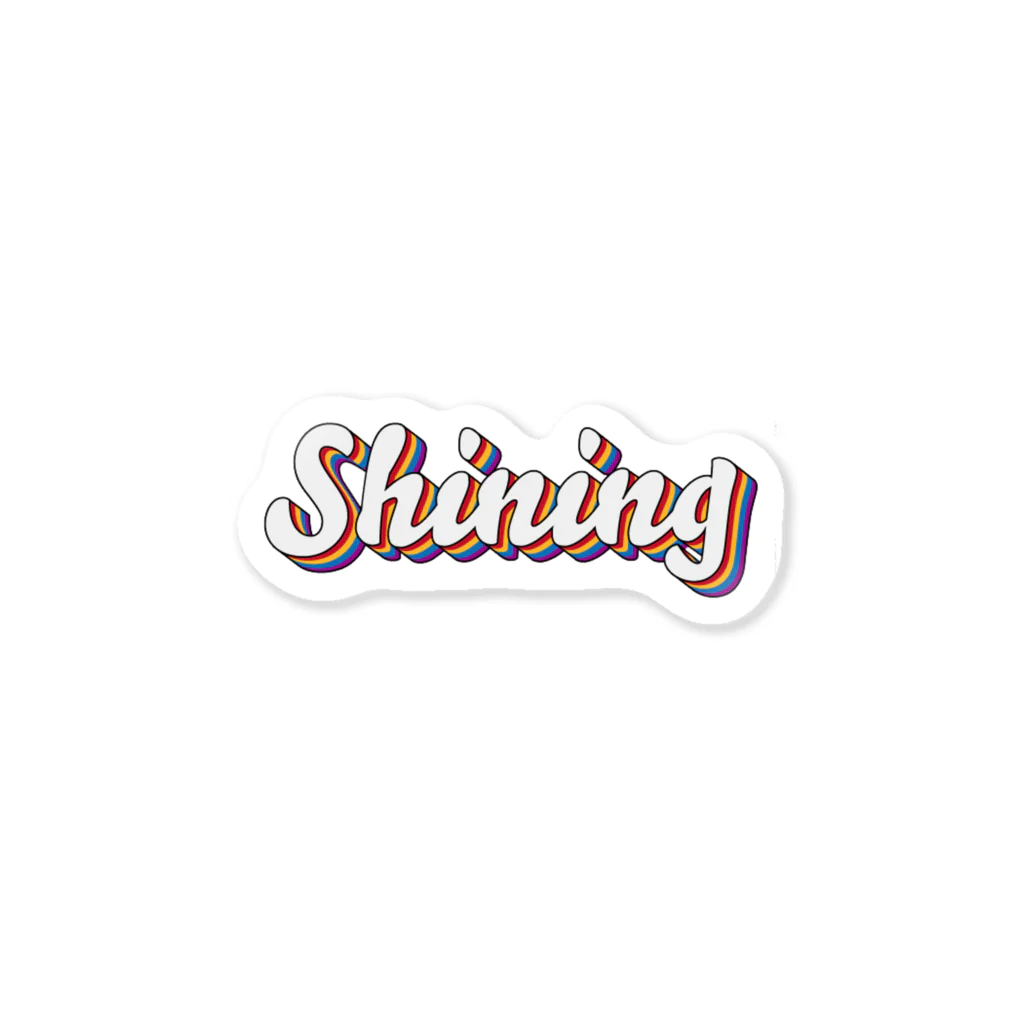 yanayadeのショップの虹色shining ステッカー