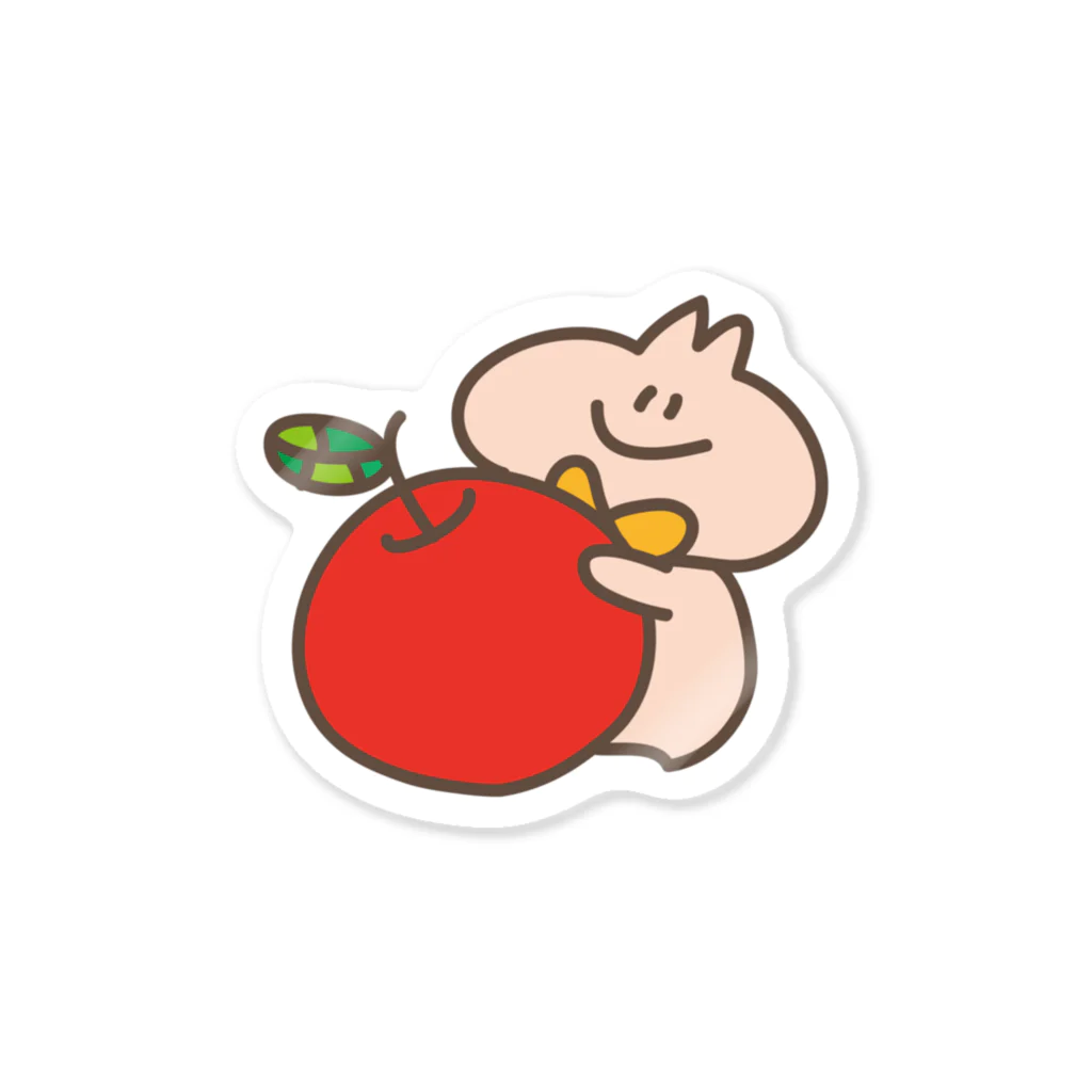 だいこんおろしのねことりんご Sticker