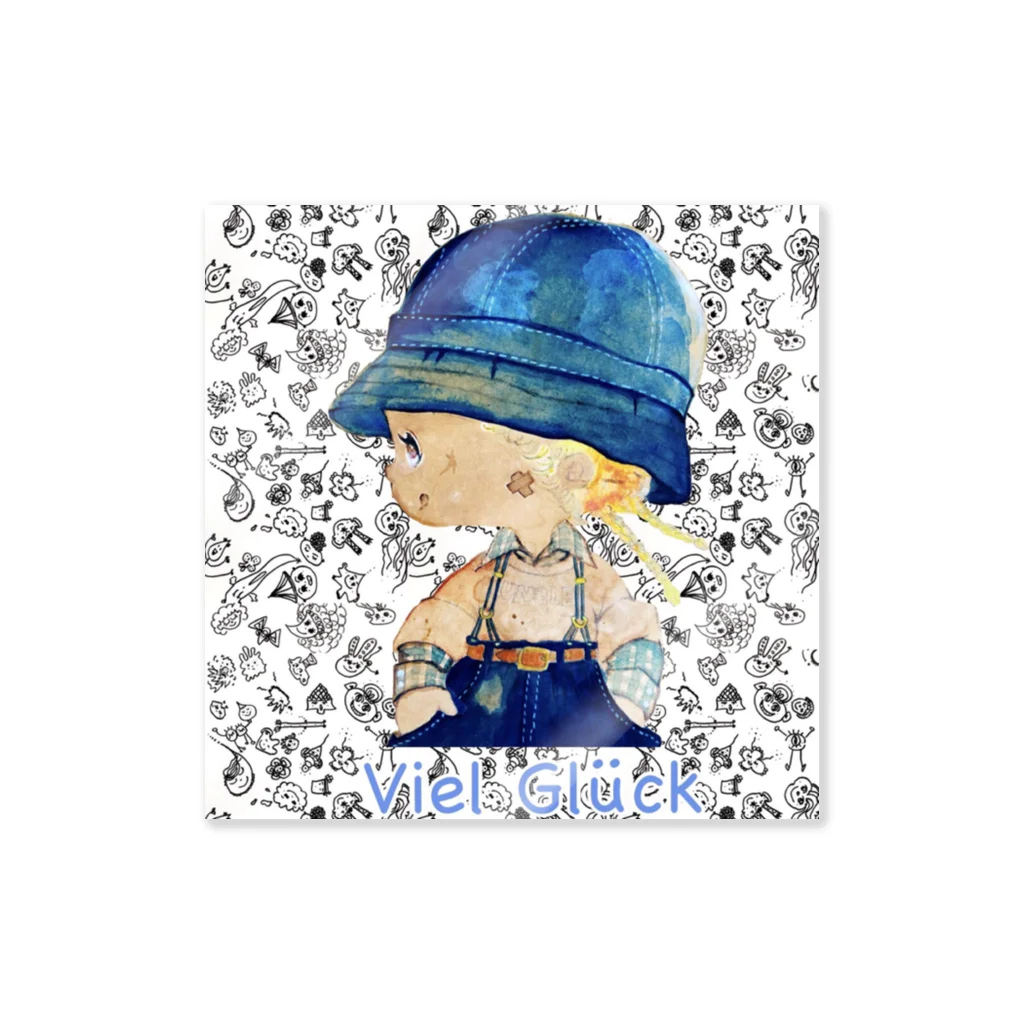 AtelierGluckのグリュックガール　Viel gluck Sticker