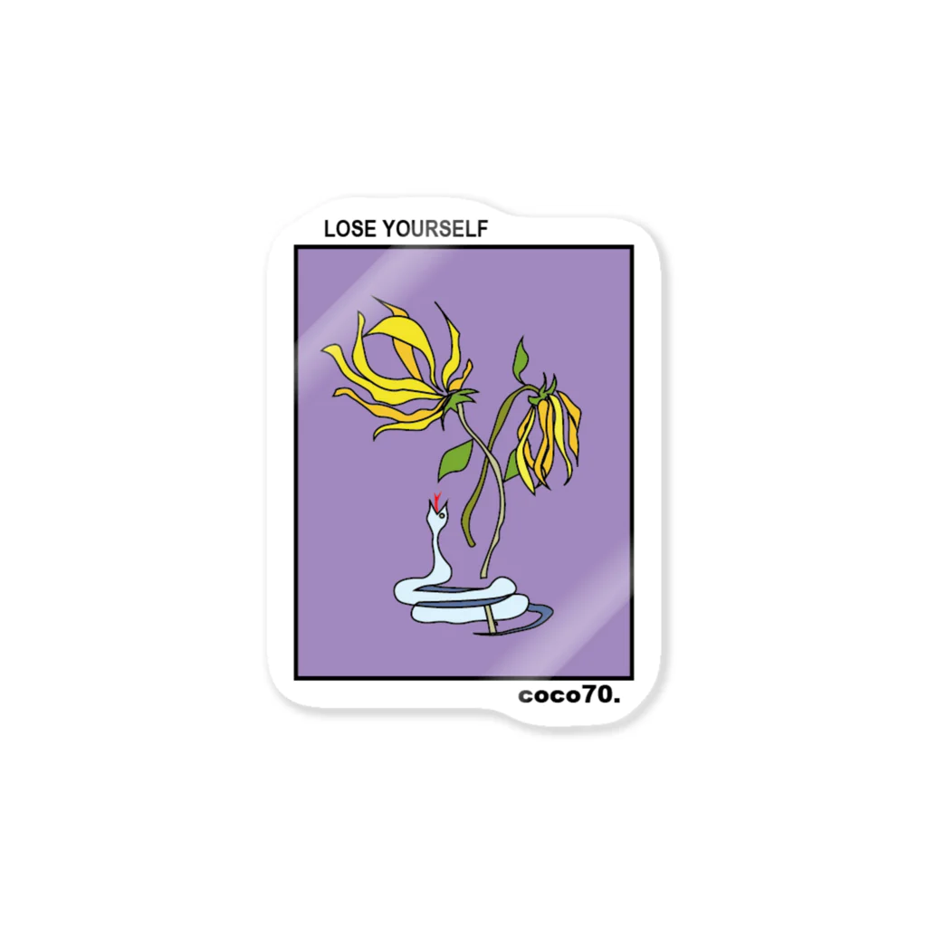 coco70のylang-ylang lose yourself sticker ステッカー