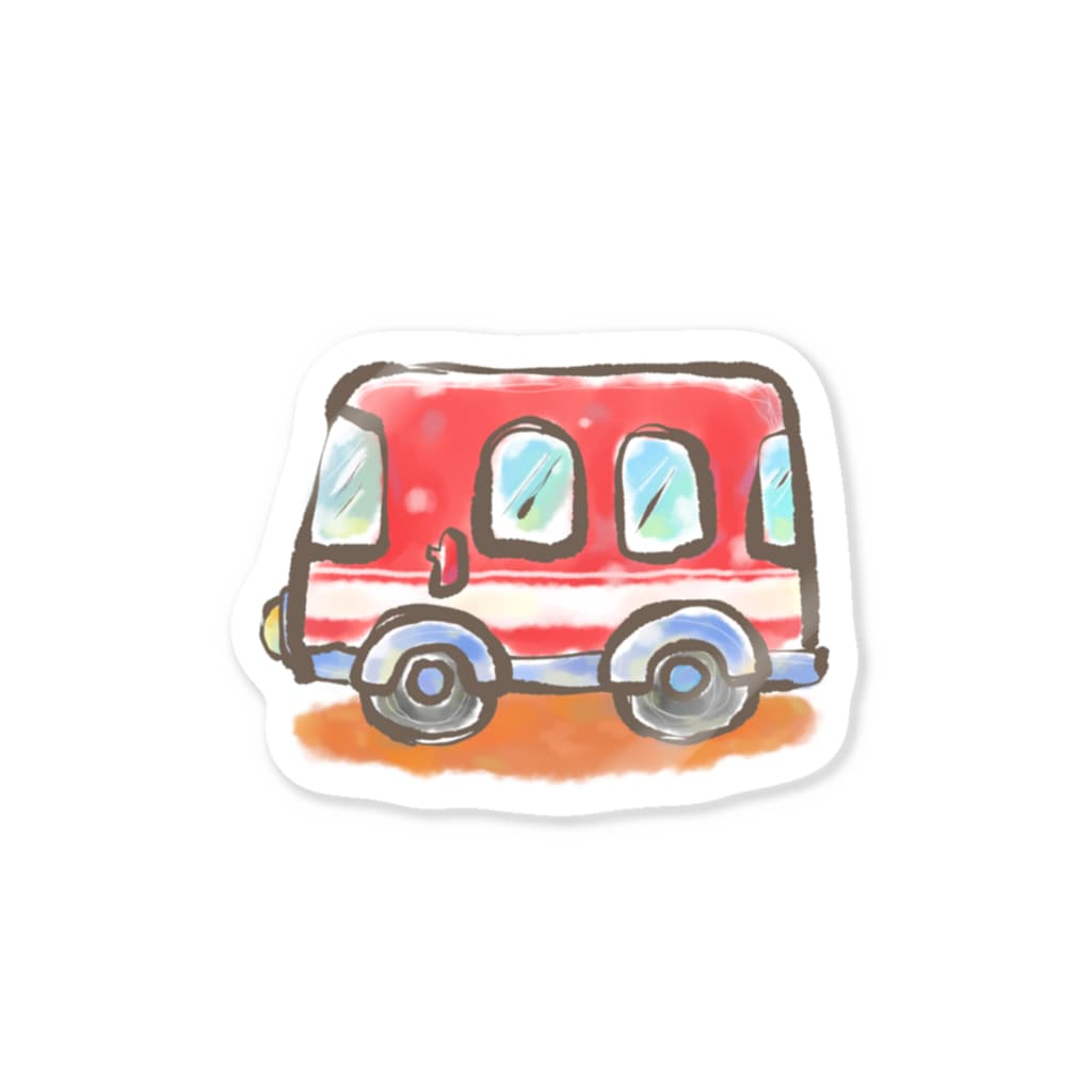 いちごいちえ　オフィシャルののりもの　小型バス Sticker