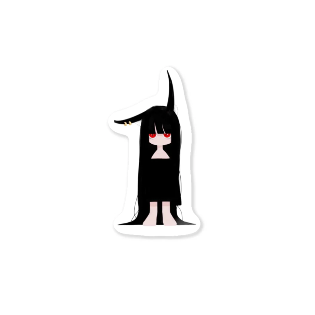 なり子の黒うさぎ Sticker