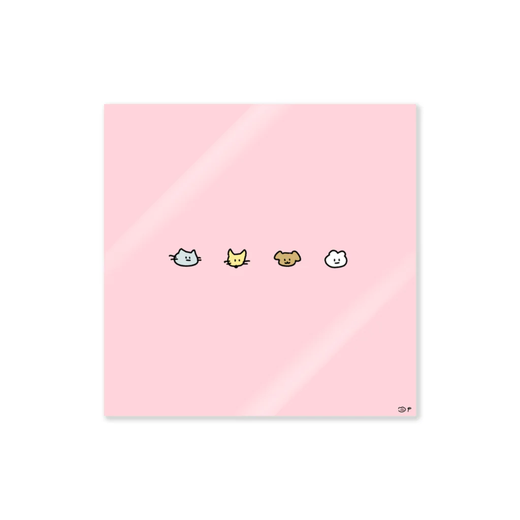 ぽんぽんぷぅのねこきつねいぬぽんぽんぷぅ Sticker