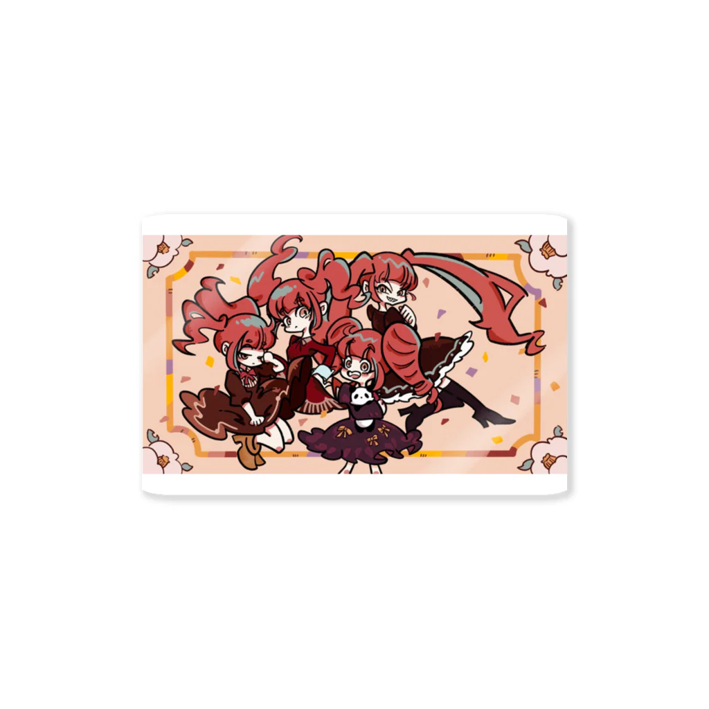 はくさいの直売所の四姉妹ちゃんステッカー Sticker