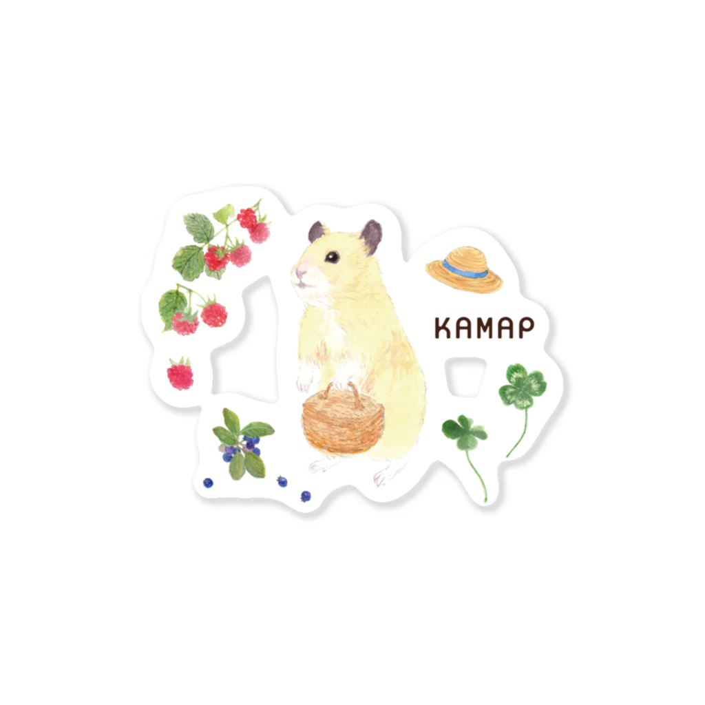 KAMAP ＆ Ricaの【KAMAP】ベリー摘みのキンクマ Sticker