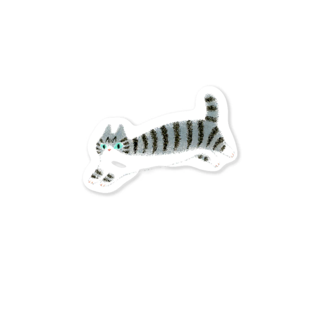 yuugatagataの灰色ねこ Sticker