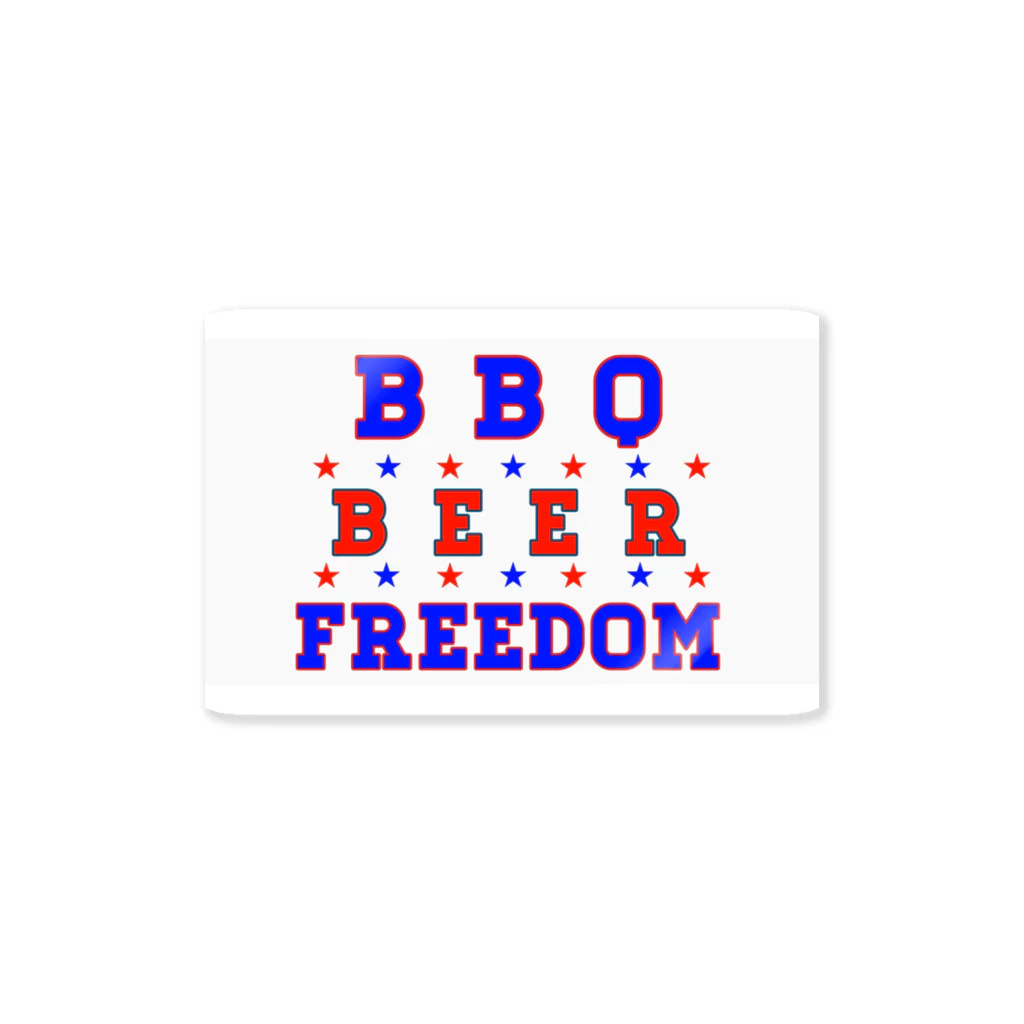 チョコレートサイダー商店の#BBQbeerFREEDOM  ステッカー