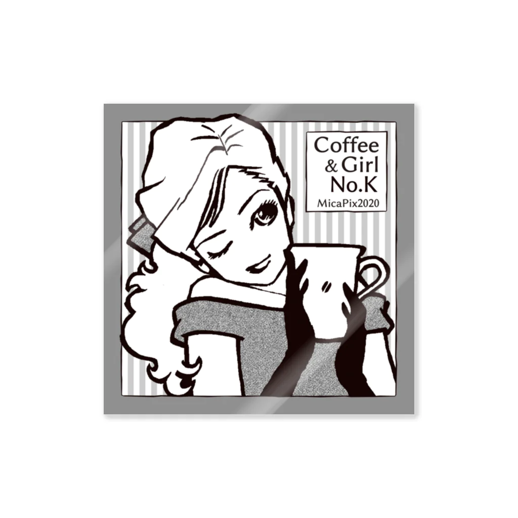 MicaPix/SUZURI店のC.Girl "No.K" Sticker