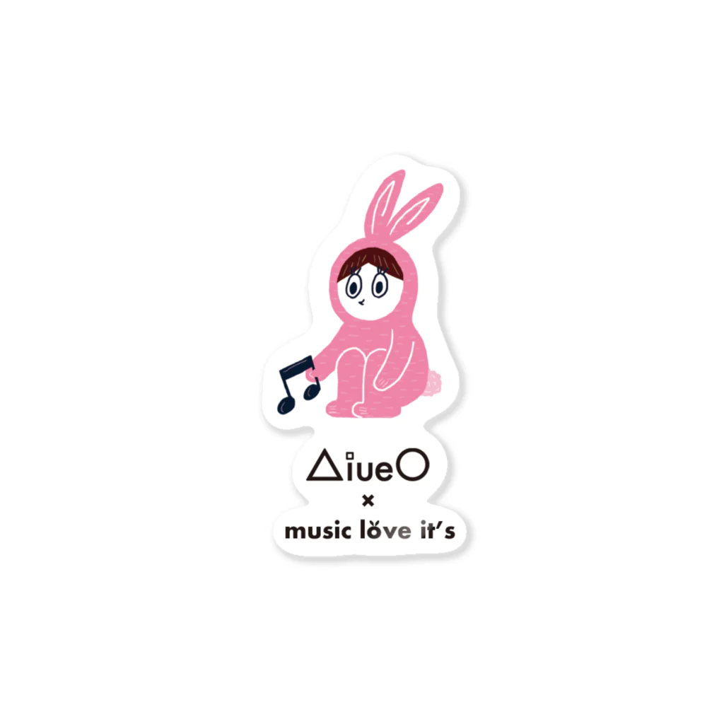 ラビッツマーケット＠音楽メディアの公式グッズのAiueO×ミューラビコラボ（ラビ） Sticker