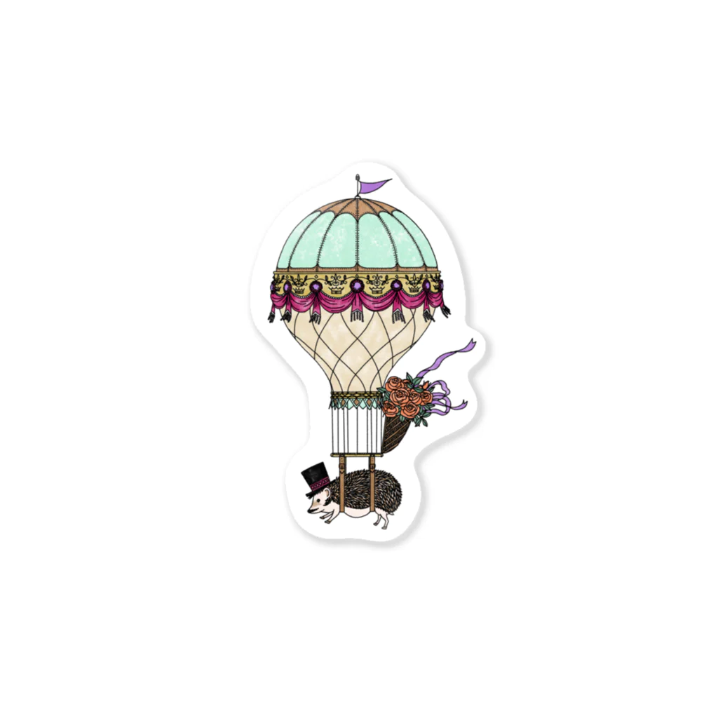 hedgehog_azukiのClassic Air Balloon-male ステッカー