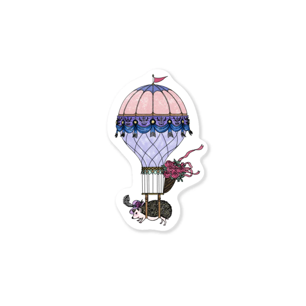 hedgehog_azukiのClassic Air Balloon-female Sticker