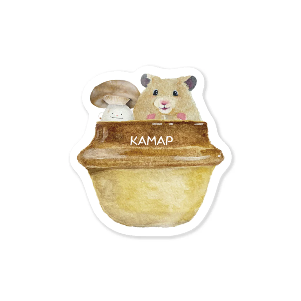 KAMAP ＆ Ricaの【KAMAP】しめじ君と一緒 ステッカー