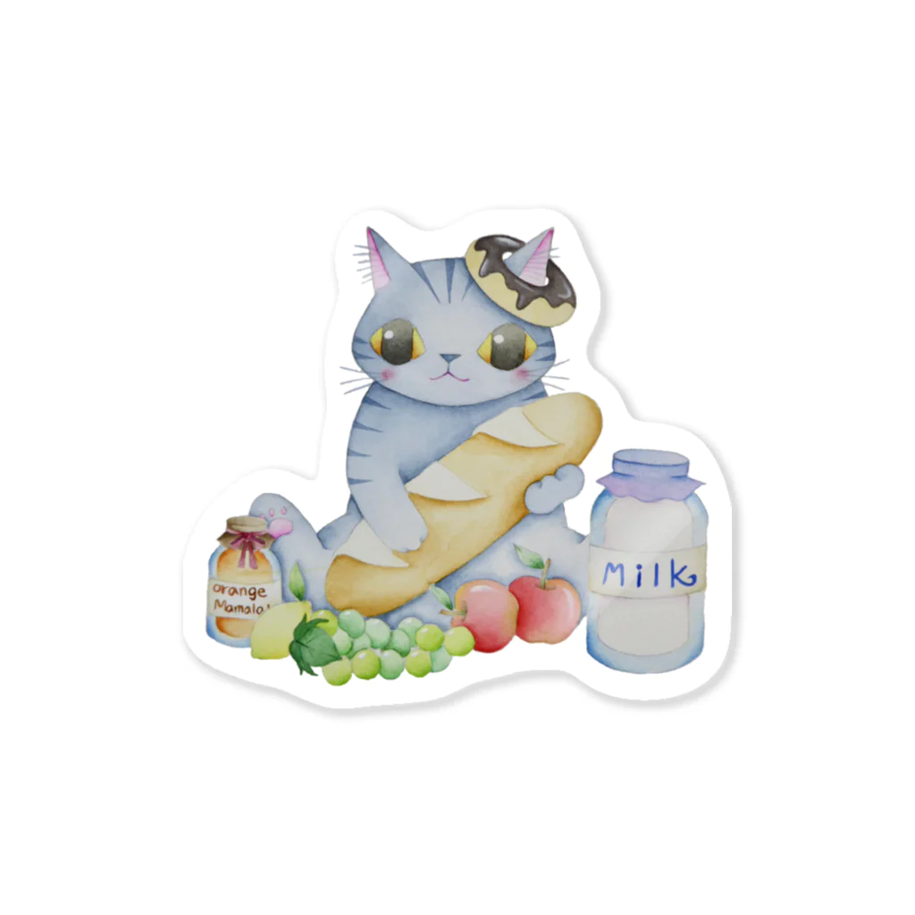 しまだ ねこのお買い物猫 Sticker