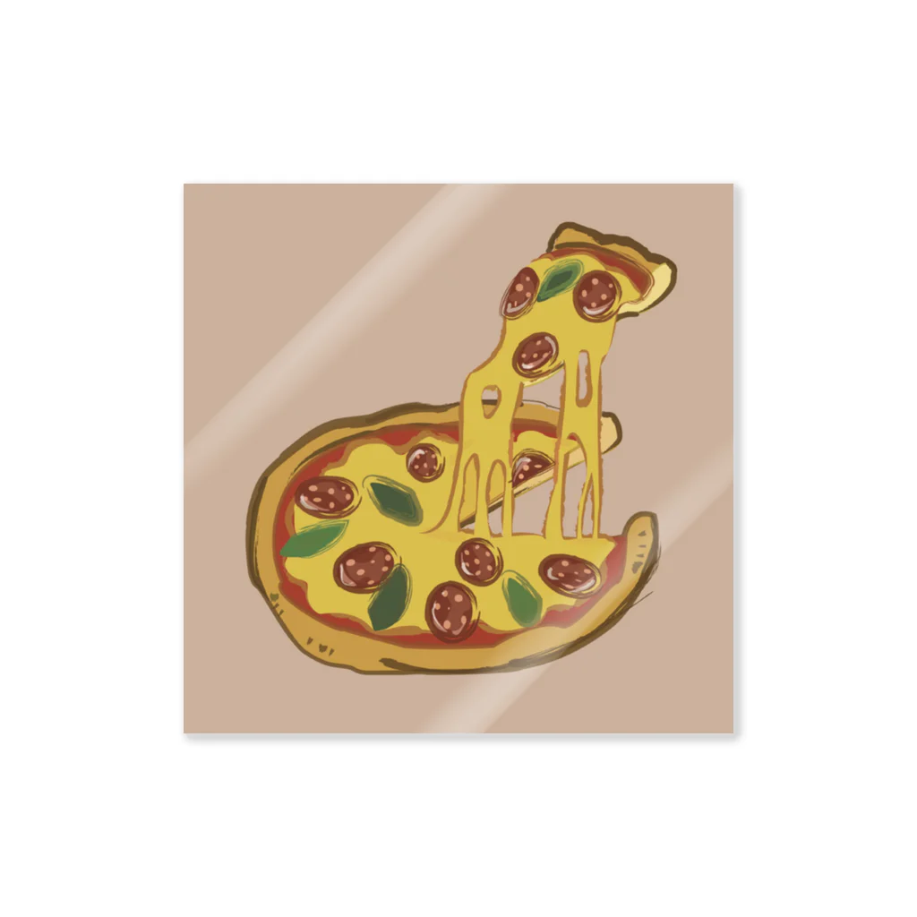 【公式】弐華グッズのFood Dance ロゴなしver［ピザ］ Sticker